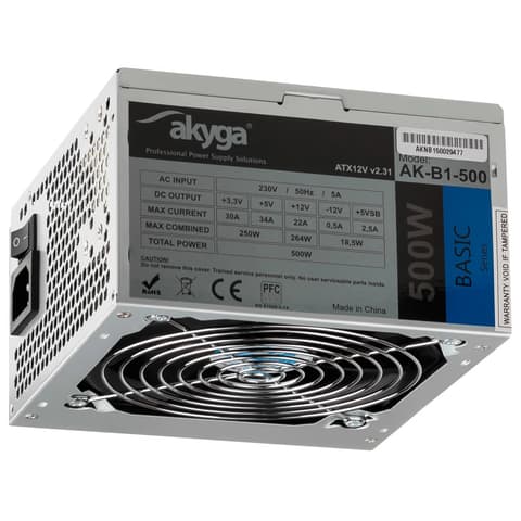 AKYGA AKB1_500 500W 80 Plus White tápegység