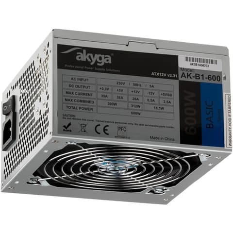 AKYGA AK-B1-600 600W 80 Plus White tápegység
