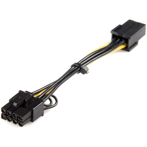 STARTECH PCI Express 6 pin PCI Express 8 pin Kabel za napajanje Žuta 15cm PCIEX68ADAP