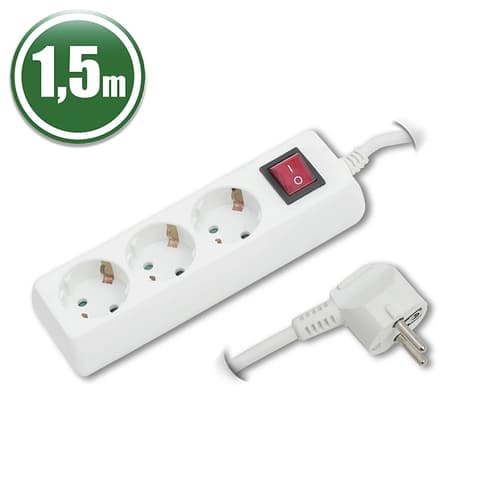 DELIGHT electric 3 priză splitter 1.5m cu comutator
