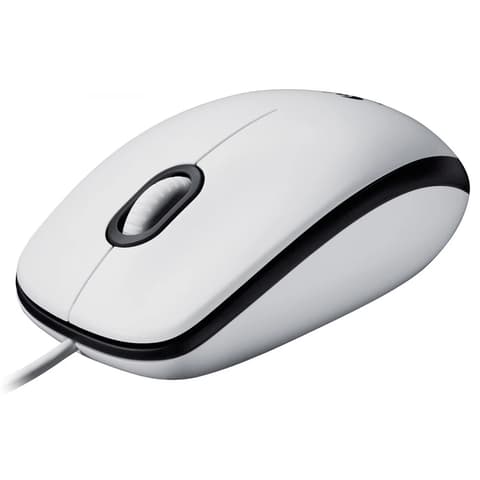 LOGITECH M100 Optikai vezetékes egér USB - fehér