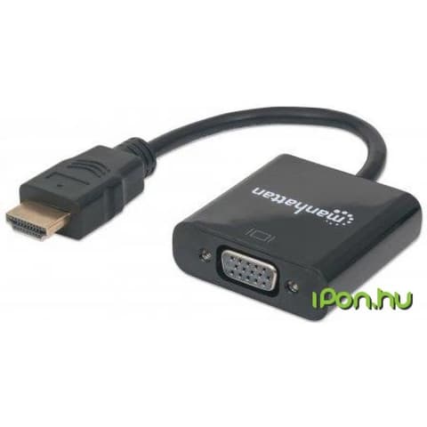 MANHATTAN HDMI VGA/D-Sub Converter Black 22cm 151467