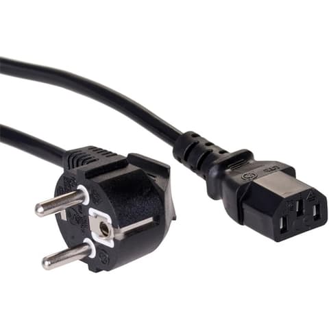AKYGA 230V IEC Stromkabel Schwarz 1.5m AK-PC-01A
