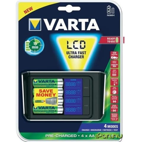 VARTA LCD gyorstöltő + 4 ReadyToUse ceruzaakku (AA) 2400mAh