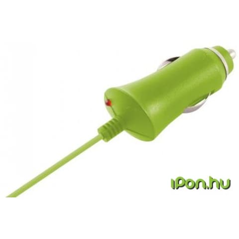 KSIX Micro USB 1A car charger green