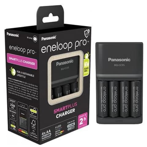 PANASONIC BQ-CC55 töltő + 4x2500 mAh AA