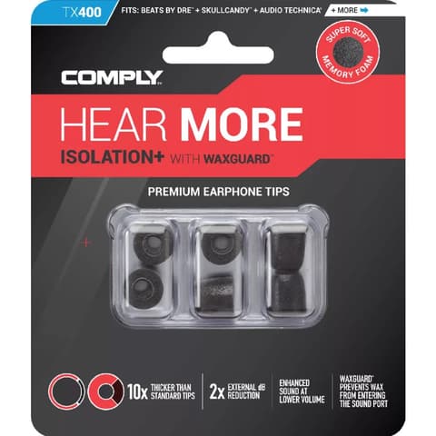 COMPLY Isolation Plus Tx-400 memorijske pjene jastučiće M crno