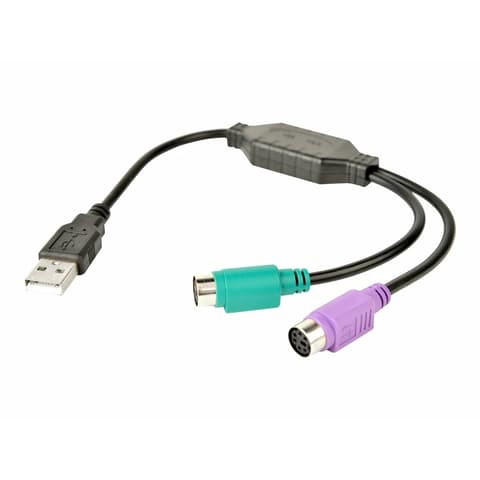 GEMBIRD USB PS/2 Transformator Schwarz 30cm UAPS12-BK