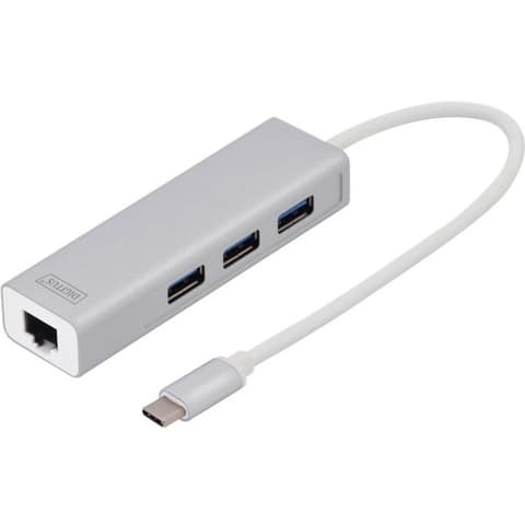 DIGITUS DA-70255 USB Type C 3.0 Hub with Gigabit Ethernet