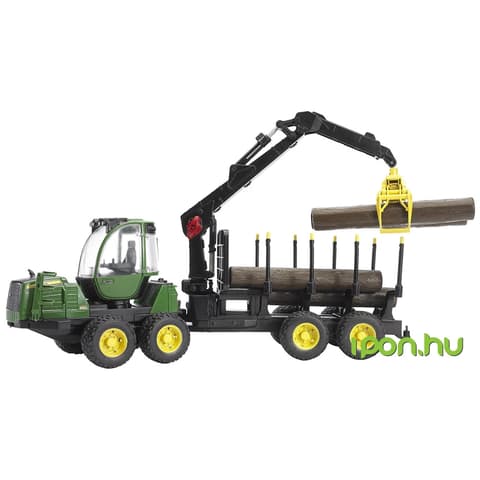 BRUDER CAT John Deere 1210E vontató és farönk rakodó