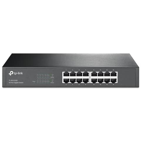 TP-LINK TL-SG1016D 16 portos gigabites asztali/rackbe szerelhető switch