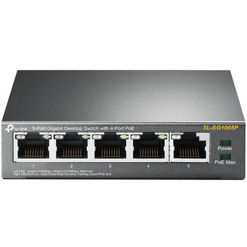 TP-LINK TL-SG1005P 5-Portos gigabites asztali switch 4 PoE porttal