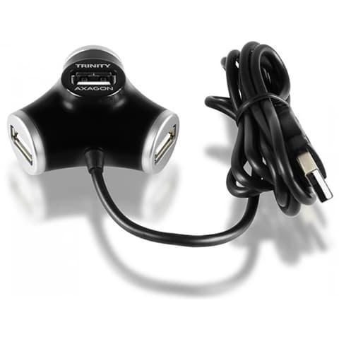 AXAGON USB TRINITY hub fekete