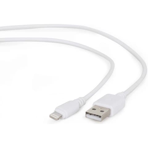 GEMBIRD USB Lightning Töltő/adatkábel Fehér 1m CC-USB2-AMLM-W-1M