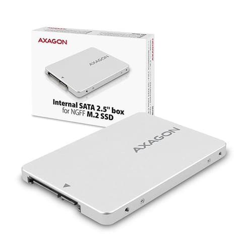 AXAGON RSS-M2SD 2.5" SATA M.2 rack - M.2 SATA - 2.5" SATA átalakító