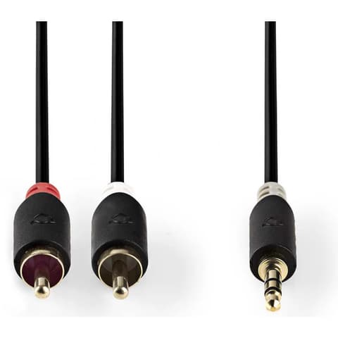 NEDIS Jack RCA transformator Antracit 3m CABW22200AT30
