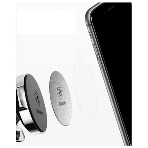 BASEUS Magnet iron Suit magnetic disks car holder 2 pcs black-silver