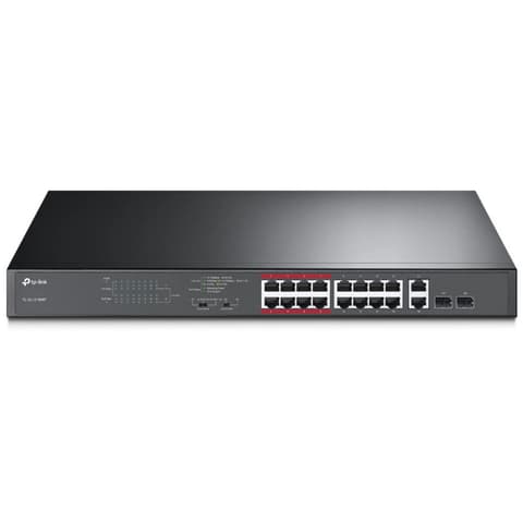 TP-LINK TL-SL1218MP 16-Port 10/100Mbps + 2-Port Gigabit Unmanaged PoE Switch
