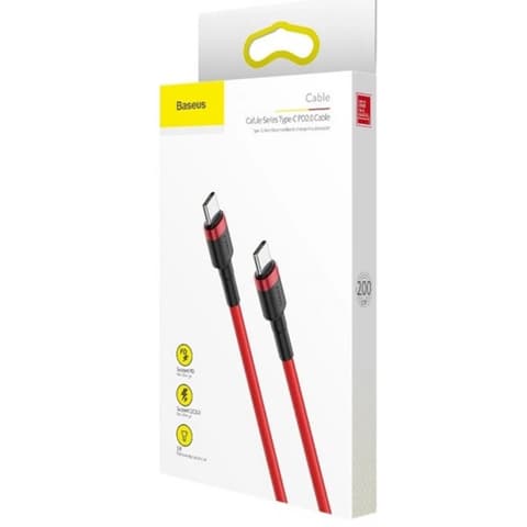BASEUS USB 2.0 Type C veza Crvena 2m CATKLF-H09