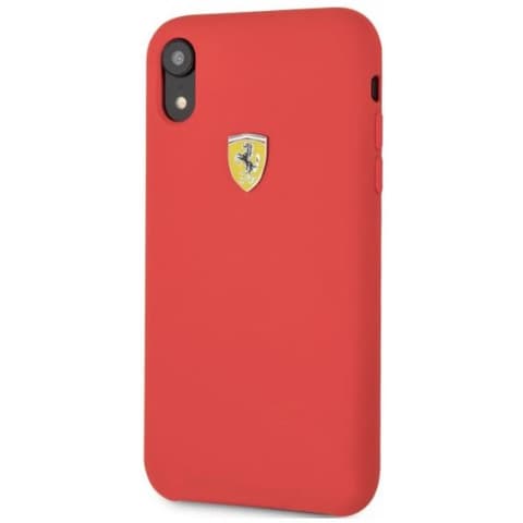 FERRARI Szilikon SF tok pajzs logóval iPhone XR piros