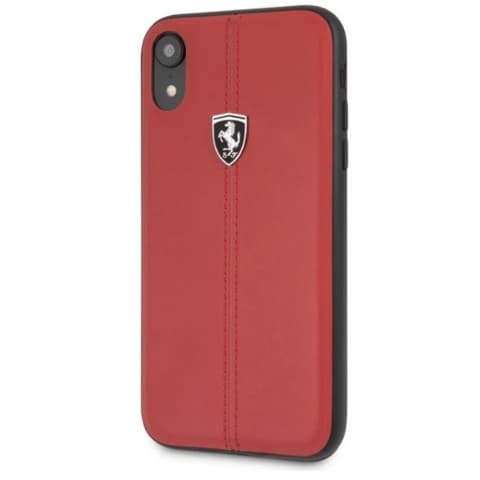 FERRARI Heritage kemény csíkos tok iPhone XR piros