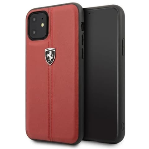 FERRARI Piele spate toc Ferrari Off Track Cu sigla iPhone 11 Pro Max roșu
