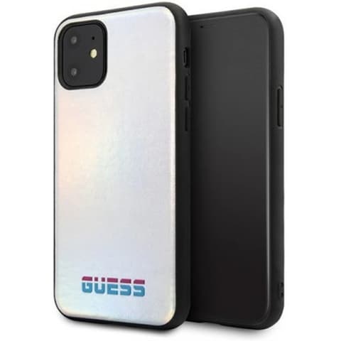 GUESS Schimb de culori dur toc iPhone 11 Pro Max argint