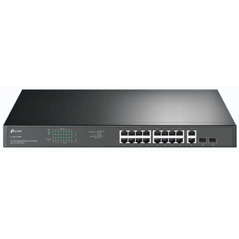 TP-LINK TL-SG1218MP 18-Port Gigabit Rackmount Switch with 16 PoE+