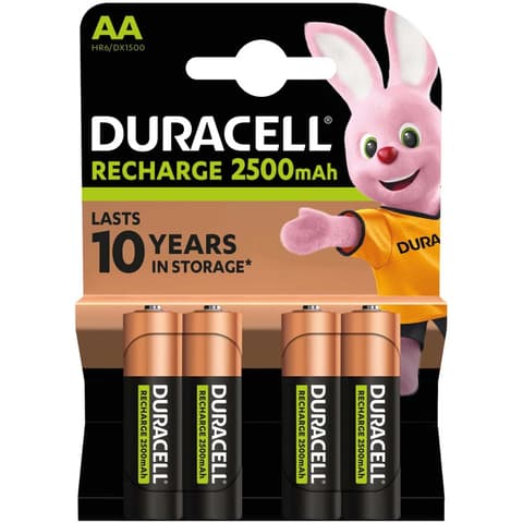 DURACELL Recharge pencil akku (AA) 2500mAh 4pcs