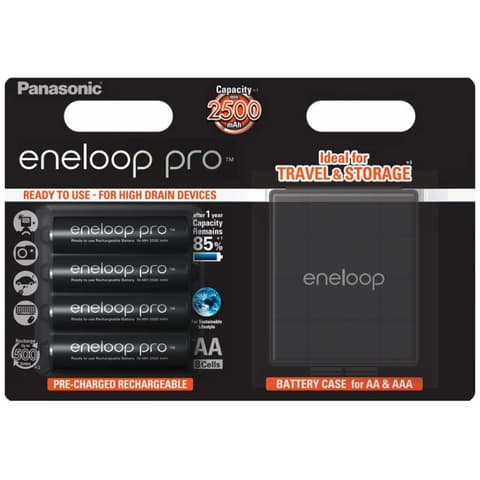 PANASONIC Eneloop PRO pencil rechargeable battery (AA) 2500mAh 4pcs + Box