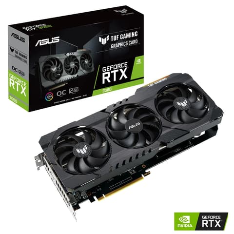 ASUS TUF-RTX3060-O12G-GAMING GeForce RTX 3060 12GB GDDR6 TUF Gaming OC PCIE