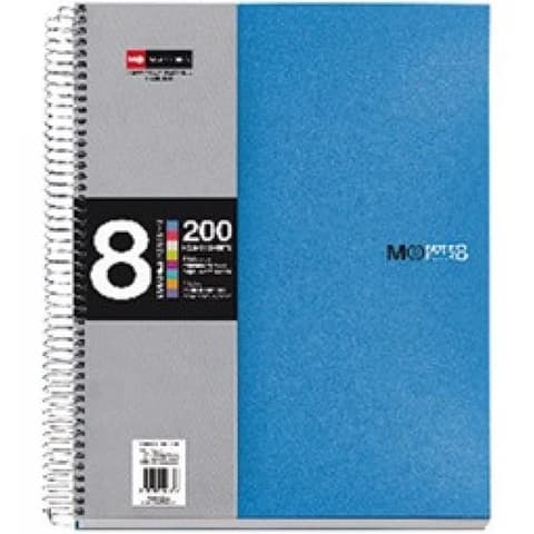 MIQUELRIUS A5 8x25lapos squares blue spirálfüzet