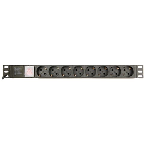 GEMBIRD EG-PDU-014 Hálózati elosztó 8 aljzat 1U 16A 3m fekete