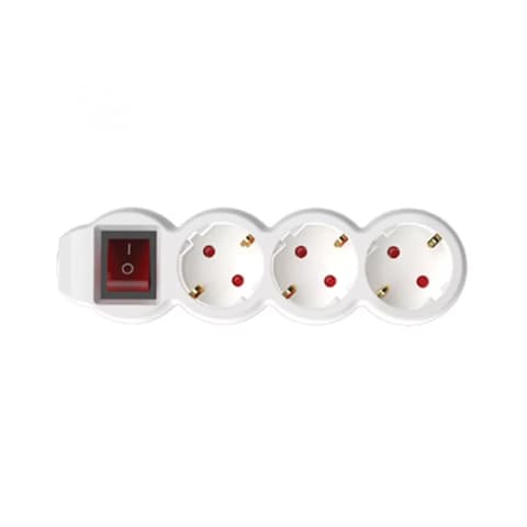 SOMOGYI ELECTRONIC NV 3K-3/WH/1.5 de rețea 3 priză splitter 3m alb cu comutator