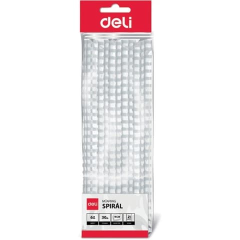 DELI 10mm 22db-os plastic spiral white