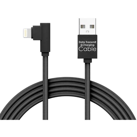 DELIGHT USB Lightning Punjač / podatkovni kabel Crno 2m 55444I-BK