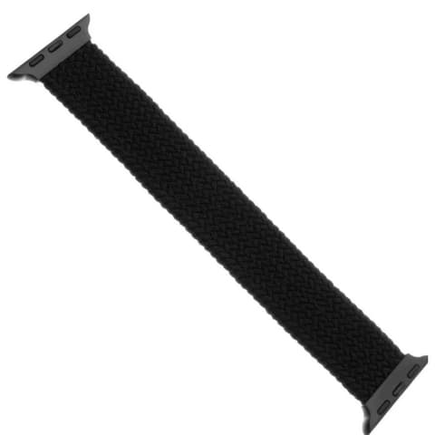 FIXED Elastic Nylon Strap for Apple Watch 42/44mm S mera crno