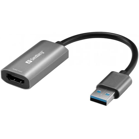 SANDBERG 134-19 HDMI USB Átalakító Fekete-Szürke 10cm