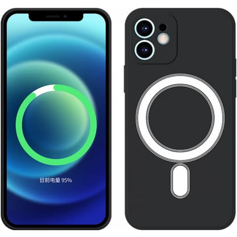 CELLECT Magnetic silicone case iPhone 13 black