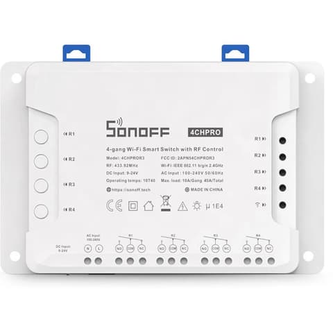 SONOFF SON-REL-4CHP-R3 4CH PRO (R3) Wi-Fi-s i RF-es időzíthető prekidač relej četiri áramkörhöz
