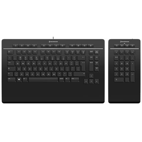 3DCONNEXION Keyboard Pro Numpaddal US Angol fekete