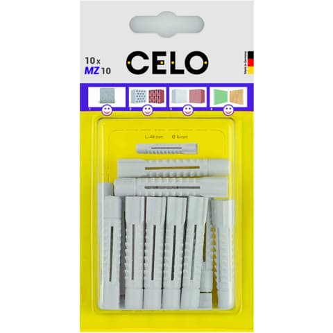 CELO MZ univerzalno plastika dűbel 6x40 - 10kom / žulj