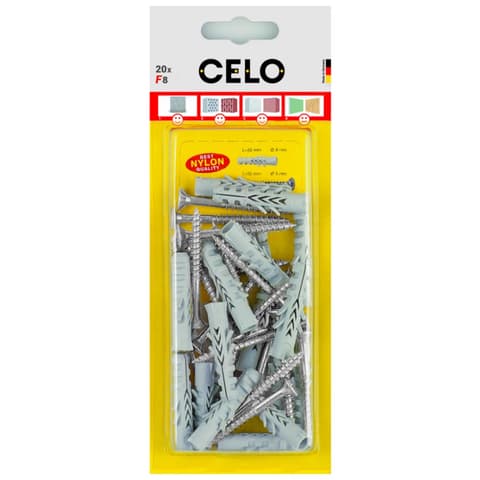 CELO NF 6 s krilima dűbel + 4x40 zavrtanj za drvo - 20kom / žulj