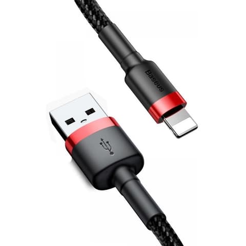 BASEUS USB Lightning Töltő/adatkábel Fekete 1m CALKLF-B19