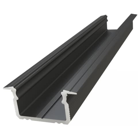 GLP AL12-GLG2-LB-2020 süllyesztett fekete LED profil