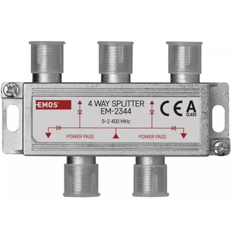 EMOS EM2344 4-es F cu conexiune antenna splitter