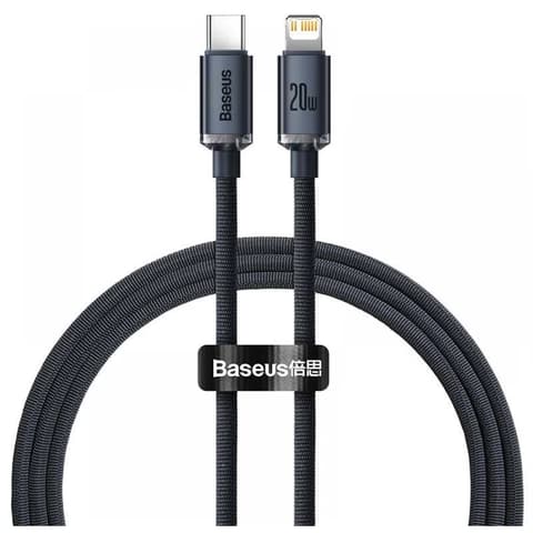 BASEUS USB 2.0 Type C Lightning Încărcător/date Negru 1.2m CAJY000201