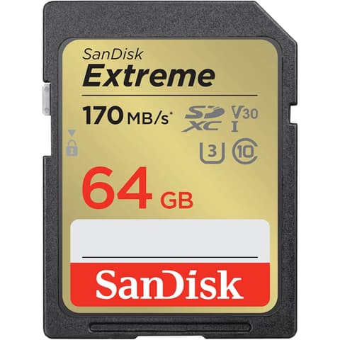 SANDISK Extreme 64GB SDXC 80 MB/s SDSDXV2-064G-GNCIN
