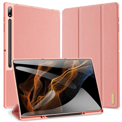 DUX DUCIS Domo Trifold mappa case S Pen držačem Samsung Galaxy Tab S6 Lite 10.4 / Tab S6 Lite 10.4 (2022) roze