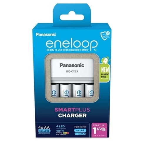 PANASONIC KKJ55MCD40E Eneloop Basic töltő + ceruza akkumulátor (AA) 2000mAh 4db